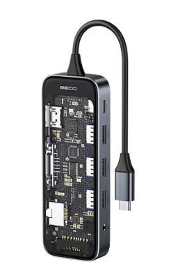 هاب 10 پورت USB-C رسی مدل RH22