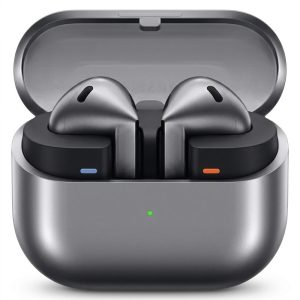 هدفون بلوتوثی سامسونگ مدل Galaxy Buds3 با نویز کنسلینگ فعال (ANC)، نویز کنسلینگ میکروفون (ENC)، درگاه شارژ USB