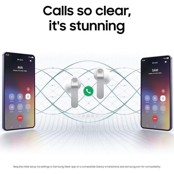 هدفون بلوتوثی سامسونگ Galaxy Buds 4 با نویز کنسلینگ فعال و میکروفون سه‌گانه — تصویر ۱۷
